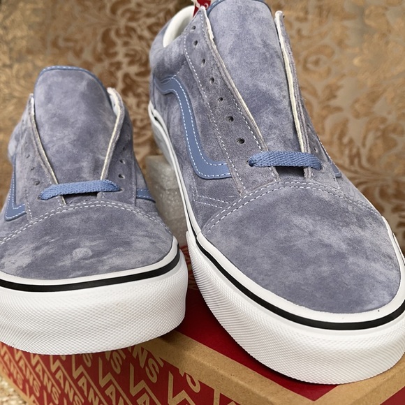 Vans Old Skool Pig Suede Tempestbl/Trwht Men’s - Picture 9 of 16